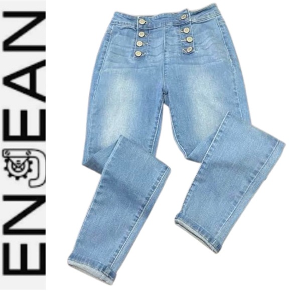 Double Button Closure Stretchy EnJean Denim Co. Jeans - Picture 1 of 12